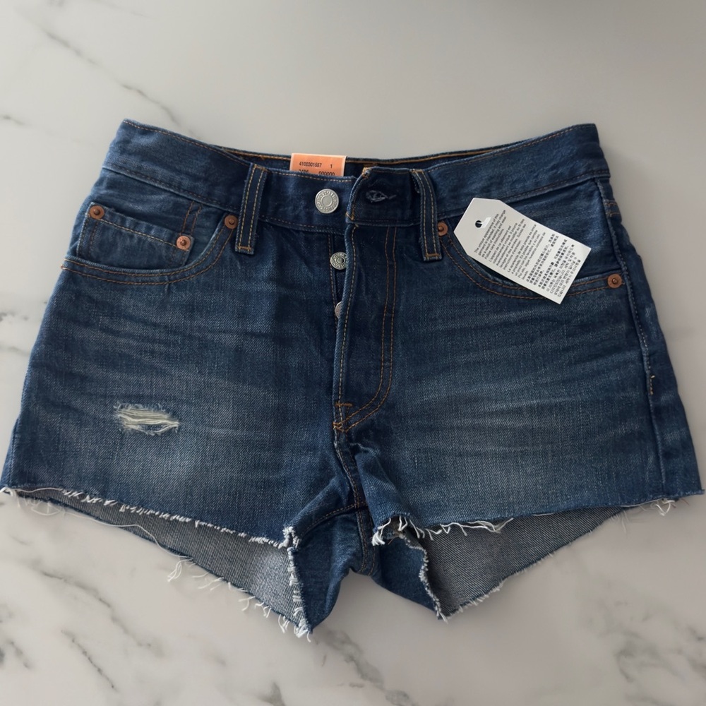 Levi's Dark Blue Jean Shorts